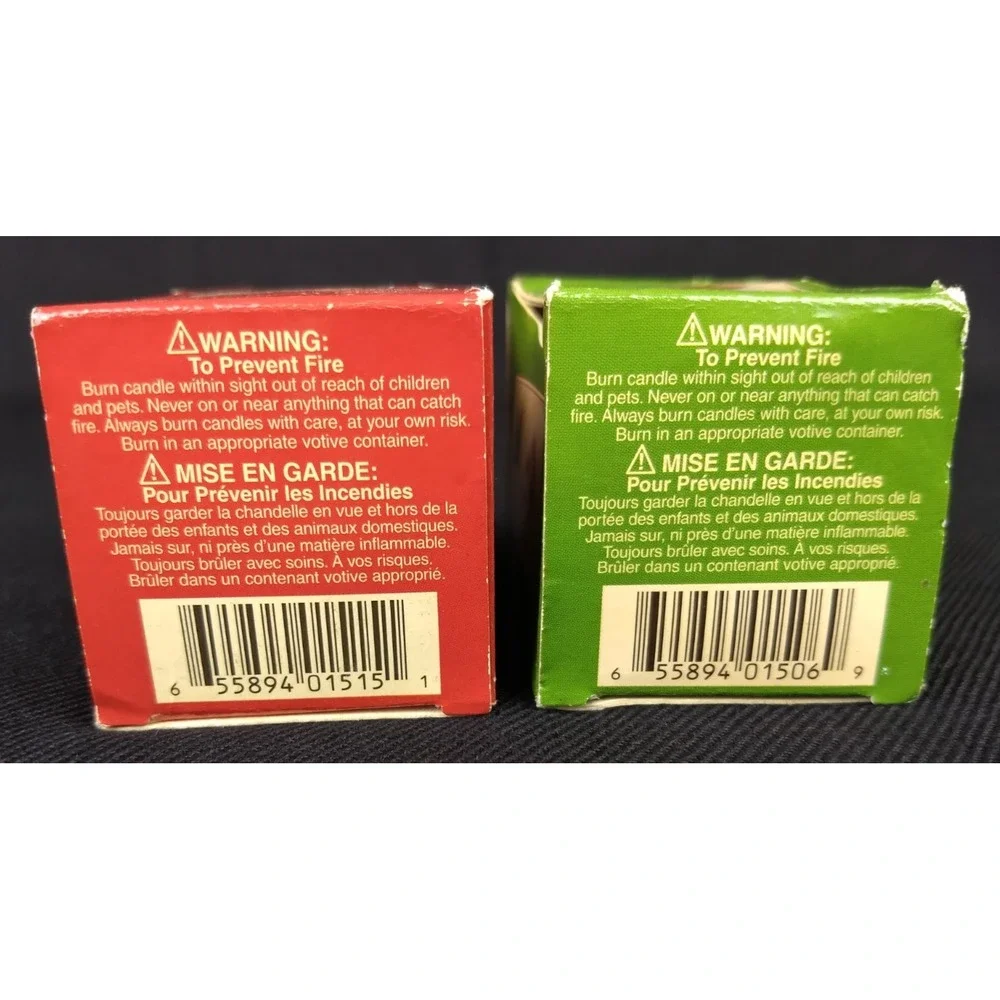 Bridgewater Candle Co Votive Candle Cubes Mistletoe & Santa 2oz Set/2 NOS‎ NEW